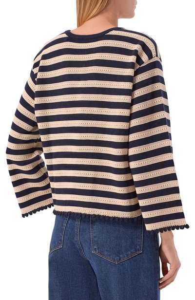 Пуловер их хлопка и кашемира FRAME DENIM бежевого цвета по цене 89950 руб., арт. WE26KSW043/THE CAPTAIN PULL0VER, фото 4 Пуловер их хлопка и кашемира FRAME DENIM, арт. WE26KSW043/THE CAPTAIN PULL0VER, фото 4
