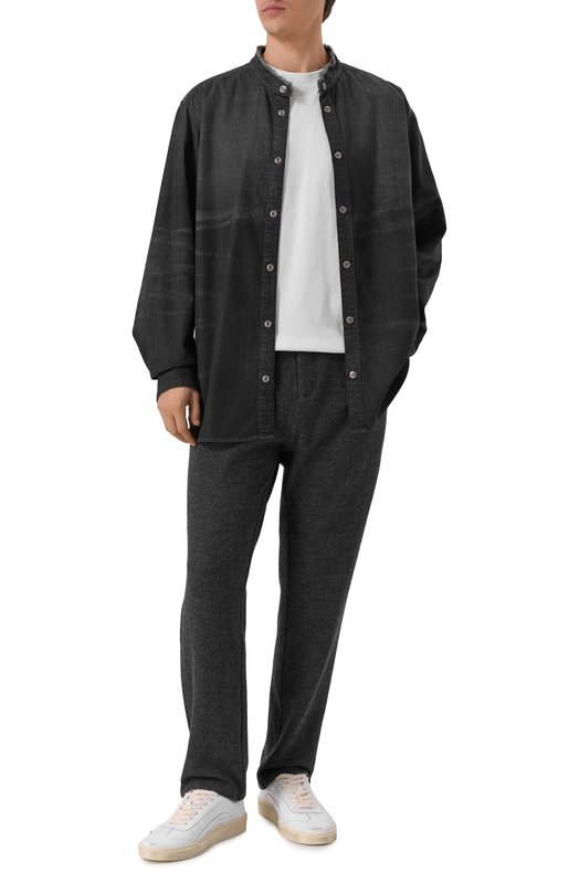 Рубашка из хлопка и лиоцелла Diesel A21472/068VG Серый  A21472/068VG Фото 2