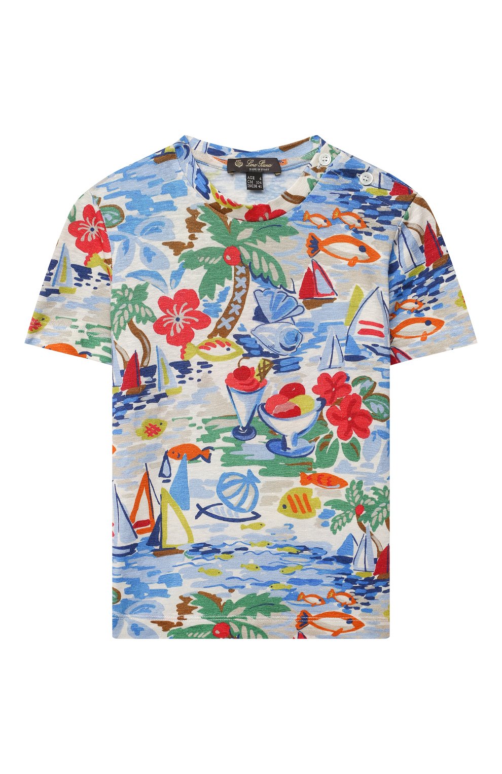 Льняная футболка LORO PIANA, арт. FAL6059, фото 1