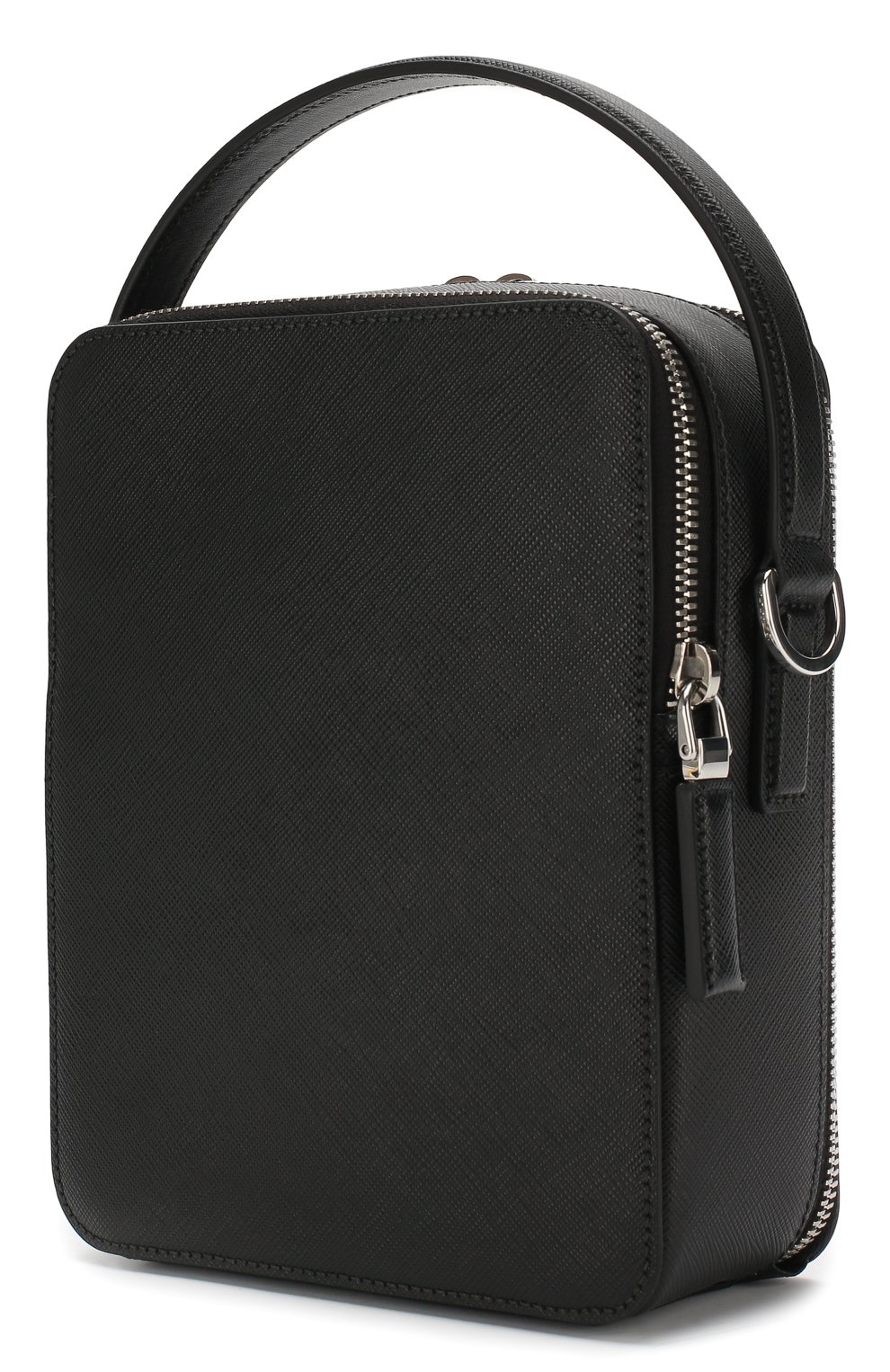 Кожаная сумка-планшет PRADA черного цвета по цене 170000 руб., арт. 2VH066-9Z2-F0002, фото 3 Кожаная сумка-планшет PRADA, арт. 2VH066-9Z2-F0002, фото 3