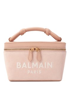 Женская сумка b-army BALMAIN светло-розового цвета, арт. EN1BG921/LCBD | Фото 1 (Материал: Натуральная кожа, Натуральная замша; Ремень/цепочка: На ремешке; Размер: small; Автоматизация ТО: Проставлено; Автоматизация состава: Проставлено)