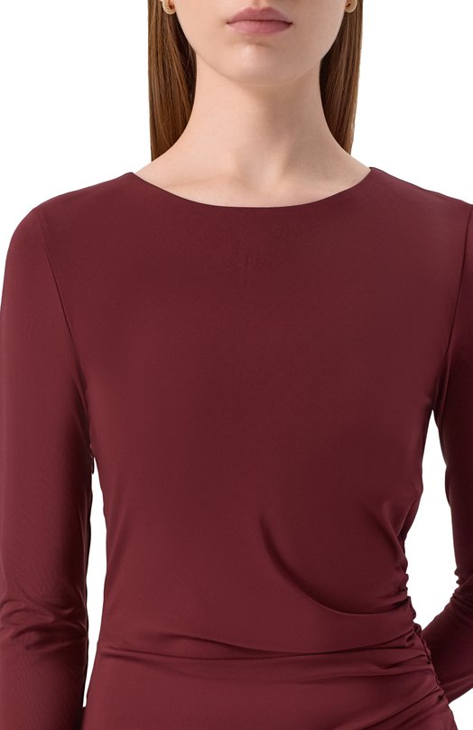 Платье из вискозы Max Mara Studio ZITT0 Бордовый  ZITT0 Фото 5