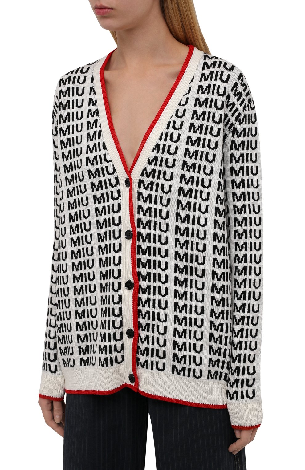 Шерстяной кардиган MIU MIU, арт. MMF198-1V8X-F0304, фото 3