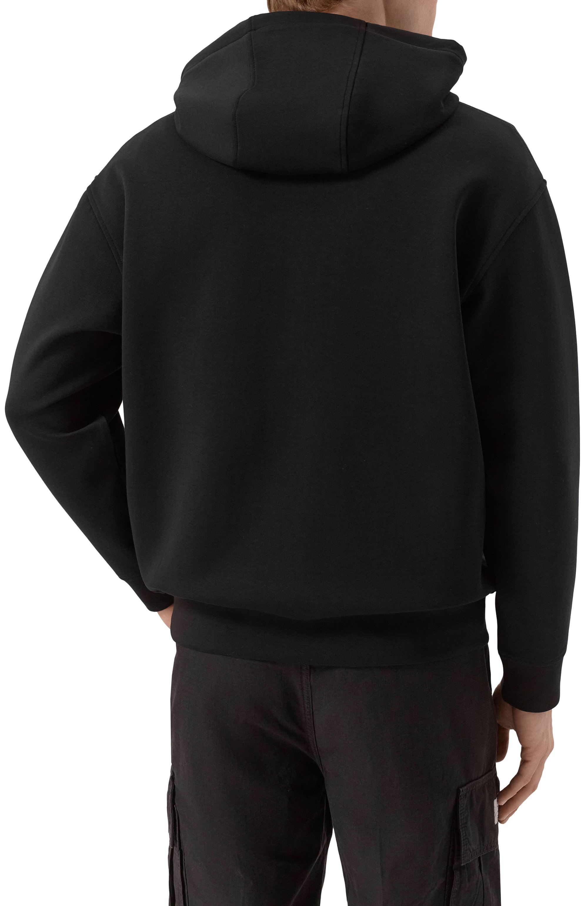 Хлопковая толстовка EMPORIO ARMANI черного цвета по цене 31350 руб., арт. EM001122/AF10013, фото 4 Хлопковая толстовка EMPORIO ARMANI, арт. EM001122/AF10013, фото 4