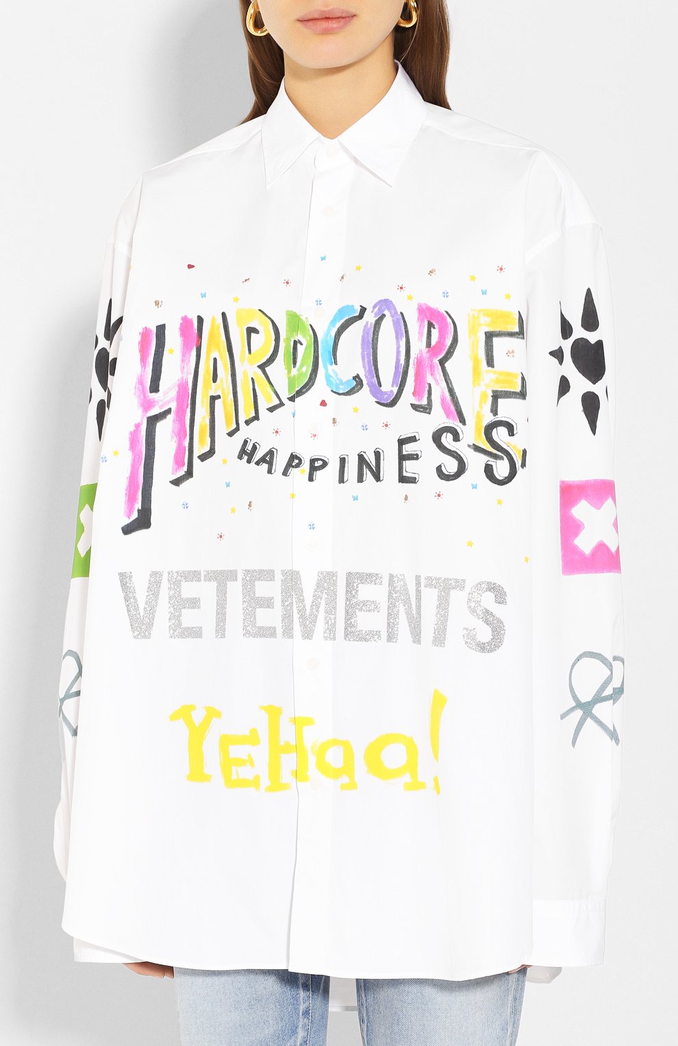 Хлопковая рубашка VETEMENTS, арт. SS20SH281 1006/W/WHITE, фото 3