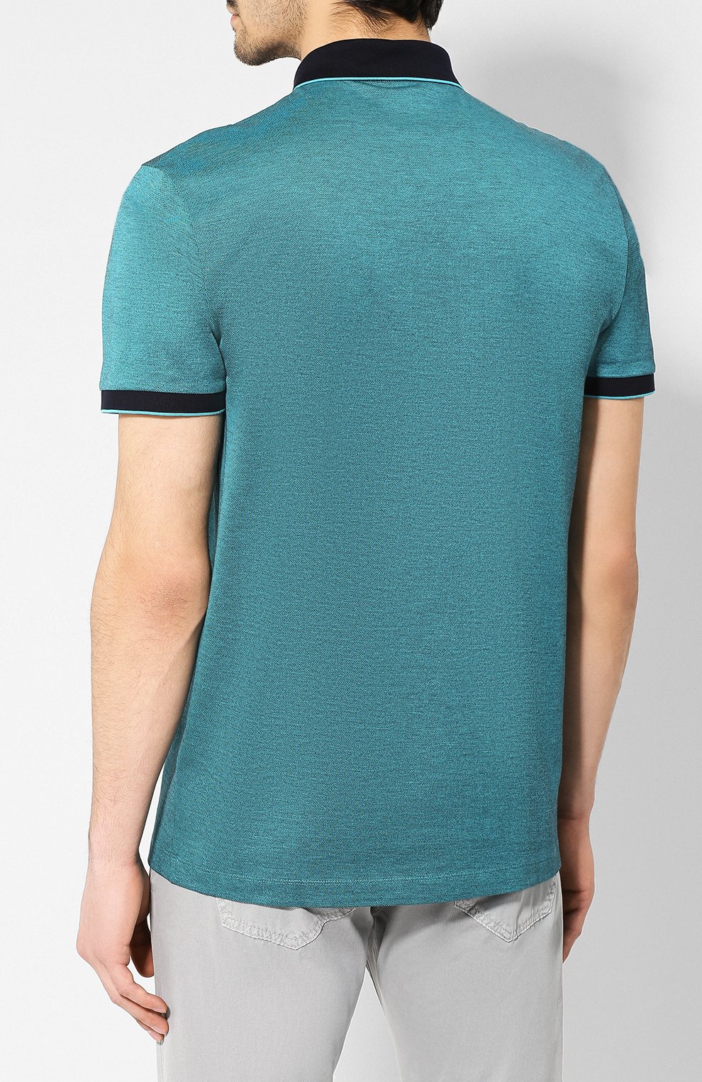 Хлопковое поло BOSS, арт. 50403124, фото 4