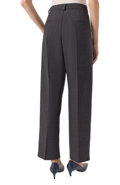 Шерстяные брюки LESYANEBO серого цвета по цене 42000 руб., арт. LN07H-1126_TES, фото 4 Шерстяные брюки LESYANEBO, арт. LN07H-1126_TES, фото 4