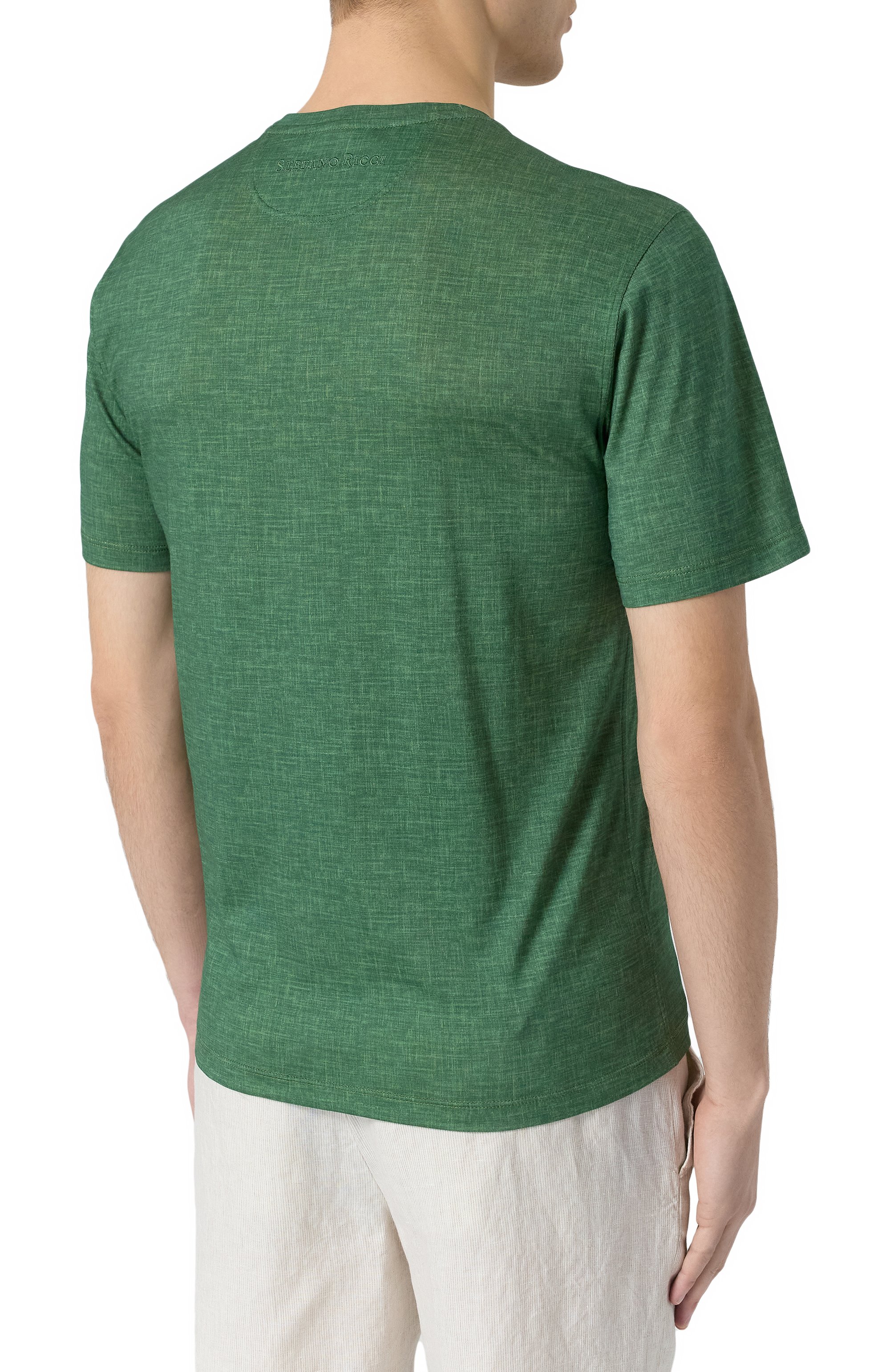 Футболка из шелка и хлопка STEFANO RICCI, арт. MNH5104350/JC2900, фото 4