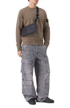 Мужская сумка zip-d DIESEL темно-синего цвета, арт. X10315/P6872 | Фото 7 (Драгоценные камни: Проставлено; Размер: medium; Материал: Текстиль; Материал сплава: Проставлено)