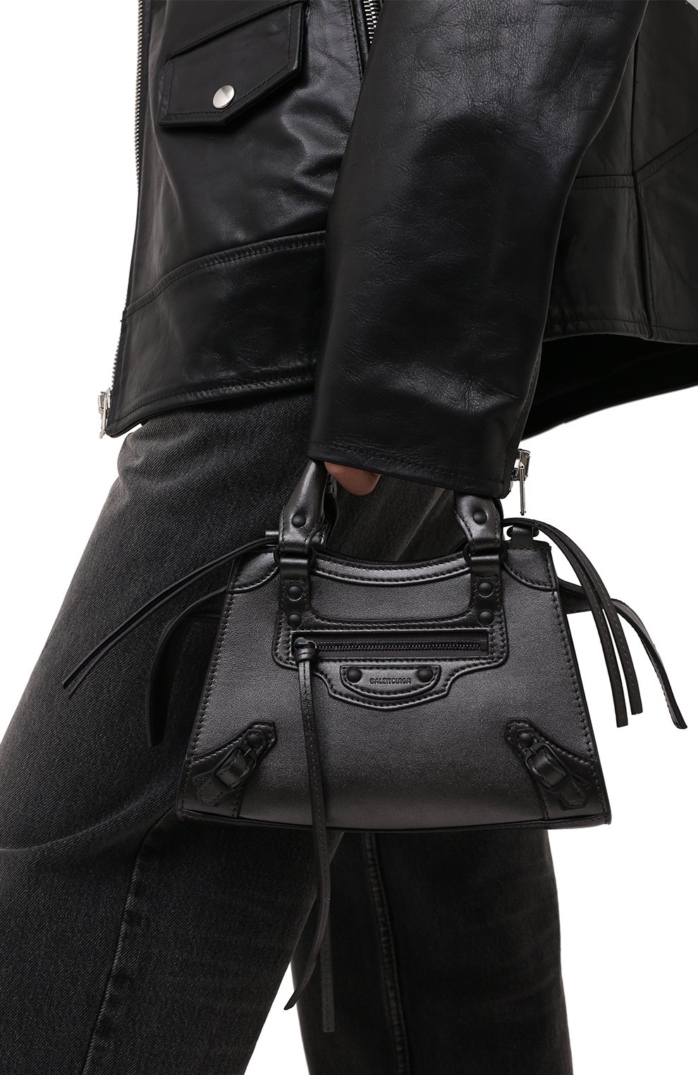Женская серая сумка neo classic city mini BALENCIAGA купить в