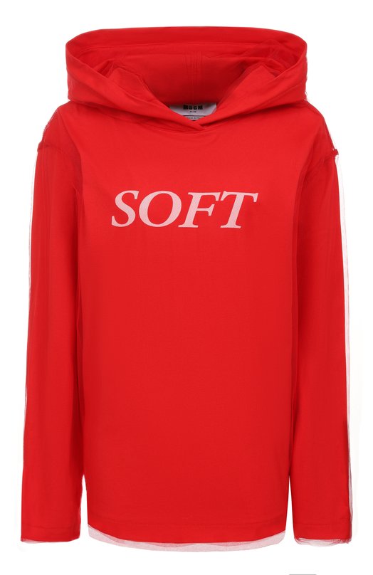 Хлопковая худи MSGM 3942MDM79D/257798 Красный 3942MDM79D/257798