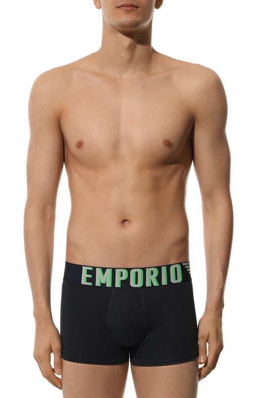 Хлопковые боксеры Emporio Armani 111389/4R516 Синий  111389/4R516 Фото 2