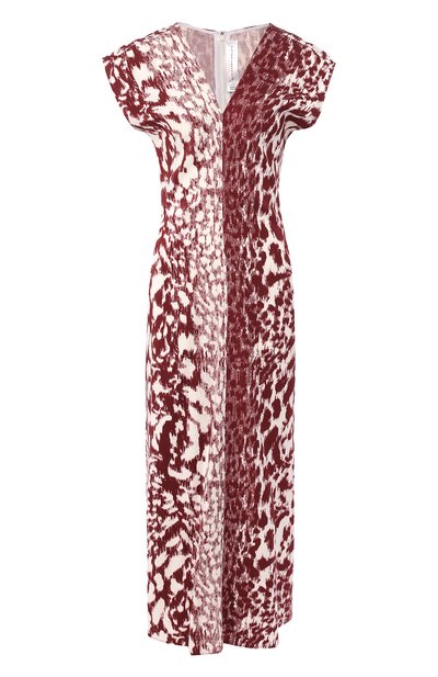 Женское платье с принтом VICTORIA BECKHAM, арт. DR MID 6725 PSS19 CADY LE0PARD PRINT