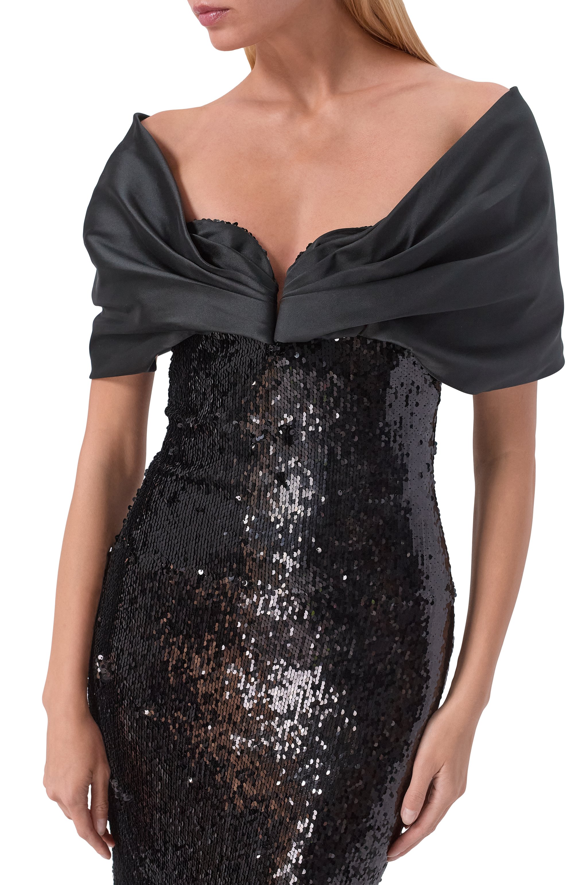 Платье с отделкой пайетками ZUHAIR MURAD, арт. PDR25037/EMSE013, фото 4