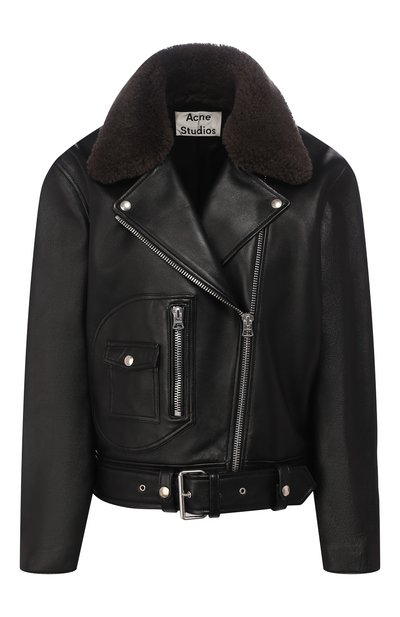 Женская дубленка с косой молнией ACNE STUDIOS, арт. A70012