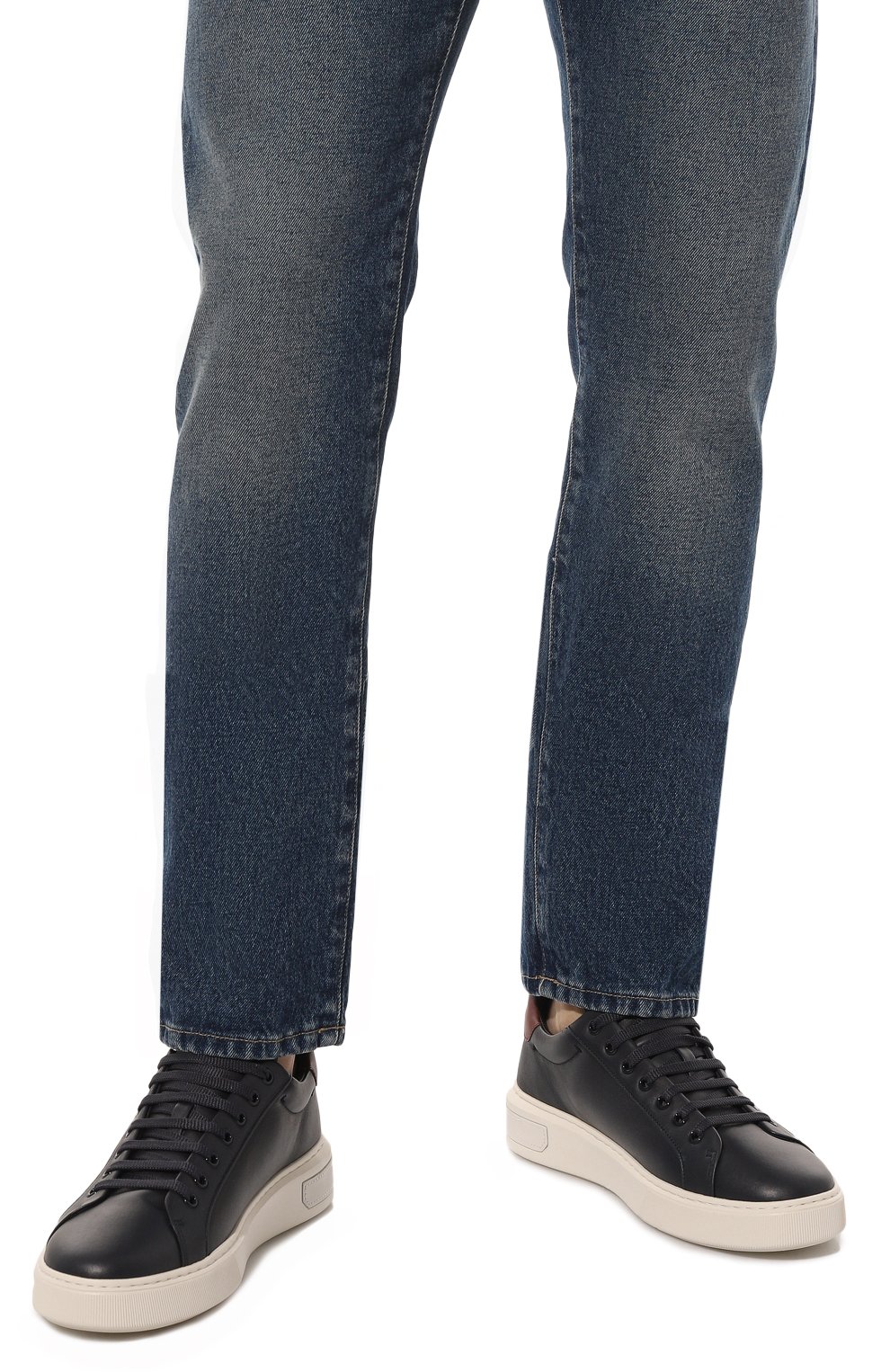 Кожаные кеды BALLY темно-синего цвета по цене 56850 руб., арт. 600926/25950, фото 3 Кожаные кеды BALLY, арт. 600926/25950, фото 3