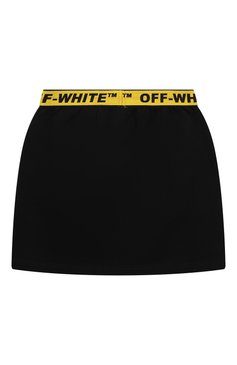 Детская юбка OFF-WHITE черного цвета, арт. 0GCK001C99FLE002 | Фото 2 (Случай: Повседневный; Материал сплава: �Проставлено; Нос: Не проставлено; Материал внешний: Хлопок)