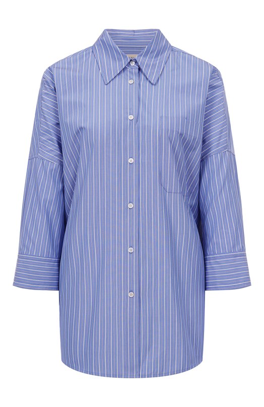 Хлопковая рубашка Weekend Max Mara ZAV0RRA Синий ZAV0RRA