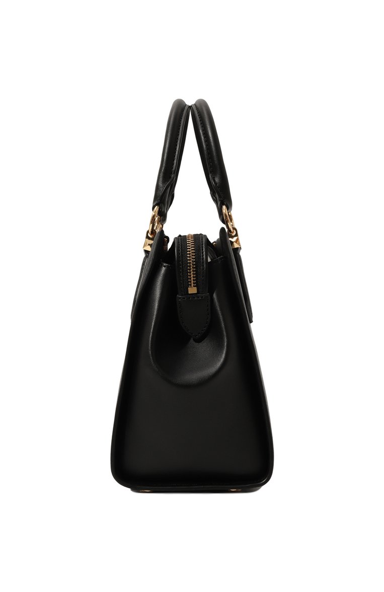 Женская сумка marilyn medium MICHAEL MICHAEL KORS черного цвета, арт. 30S2G6AS2L | Фото 4 (Материал: Натуральная кожа; Ремень/цепочка: На ремешке; Размер: medium; Сумки-технические: Сумки top-handle; Материал сплава: Проставлено; Драгоценные камни: Проставлено)