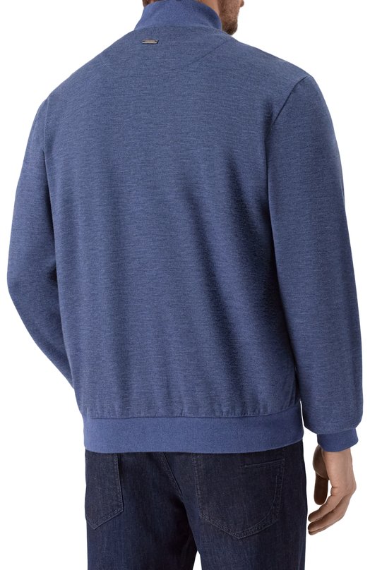 Толстовка из шелка и кашемира Andrea Campagna JACKET/15038 Синий  JACKET/15038 Фото 4