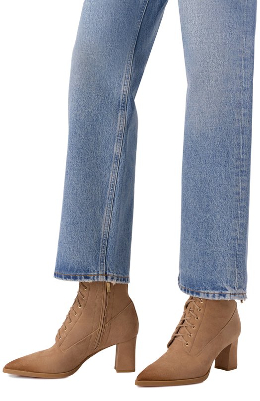 Замшевые ботильоны Santoni WTEG71936PC4AHGI Бежевый  WTEG71936PC4AHGI Фото 2