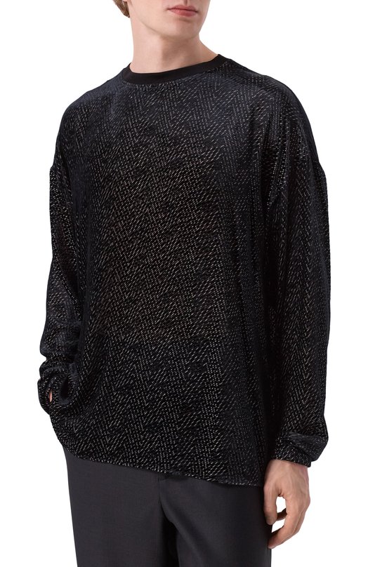 Рубашка из вискозы и шелка Giorgio Armani GM002309/TE17780 Чёрный  GM002309/TE17780 Фото 3