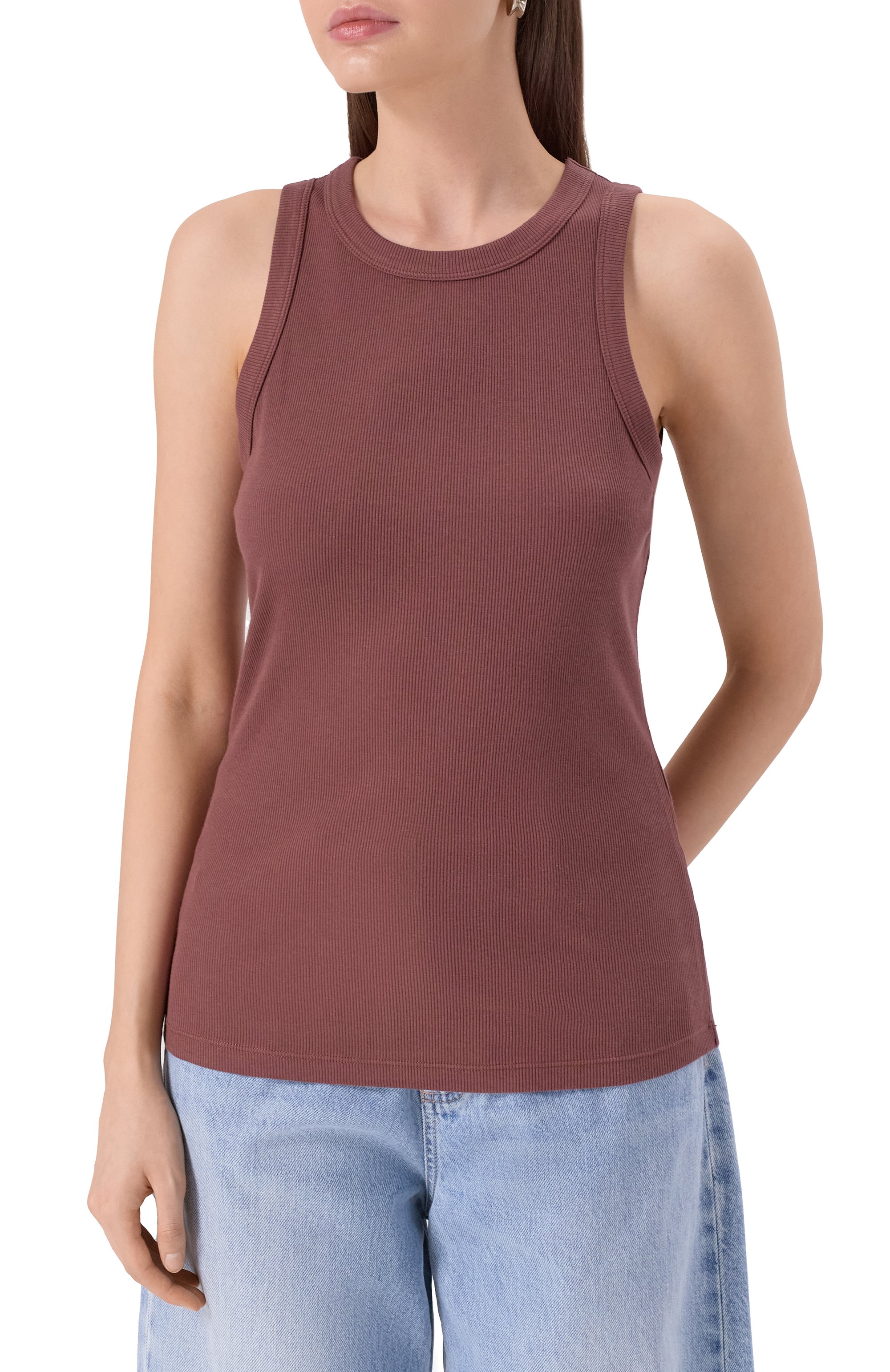 Майка ADDICTED коричневого цвета по цене 10330 руб., арт. FT2316, фото 3 Майка ADDICTED, арт. FT2316, фото 3