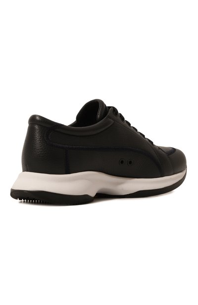 Кожаные кроссовки GIORGIO ARMANI темно-синего цвета по цене 85350 руб., арт. X2X180/XN914, фото 5 Кожаные кроссовки GIORGIO ARMANI, арт. X2X180/XN914, фото 5