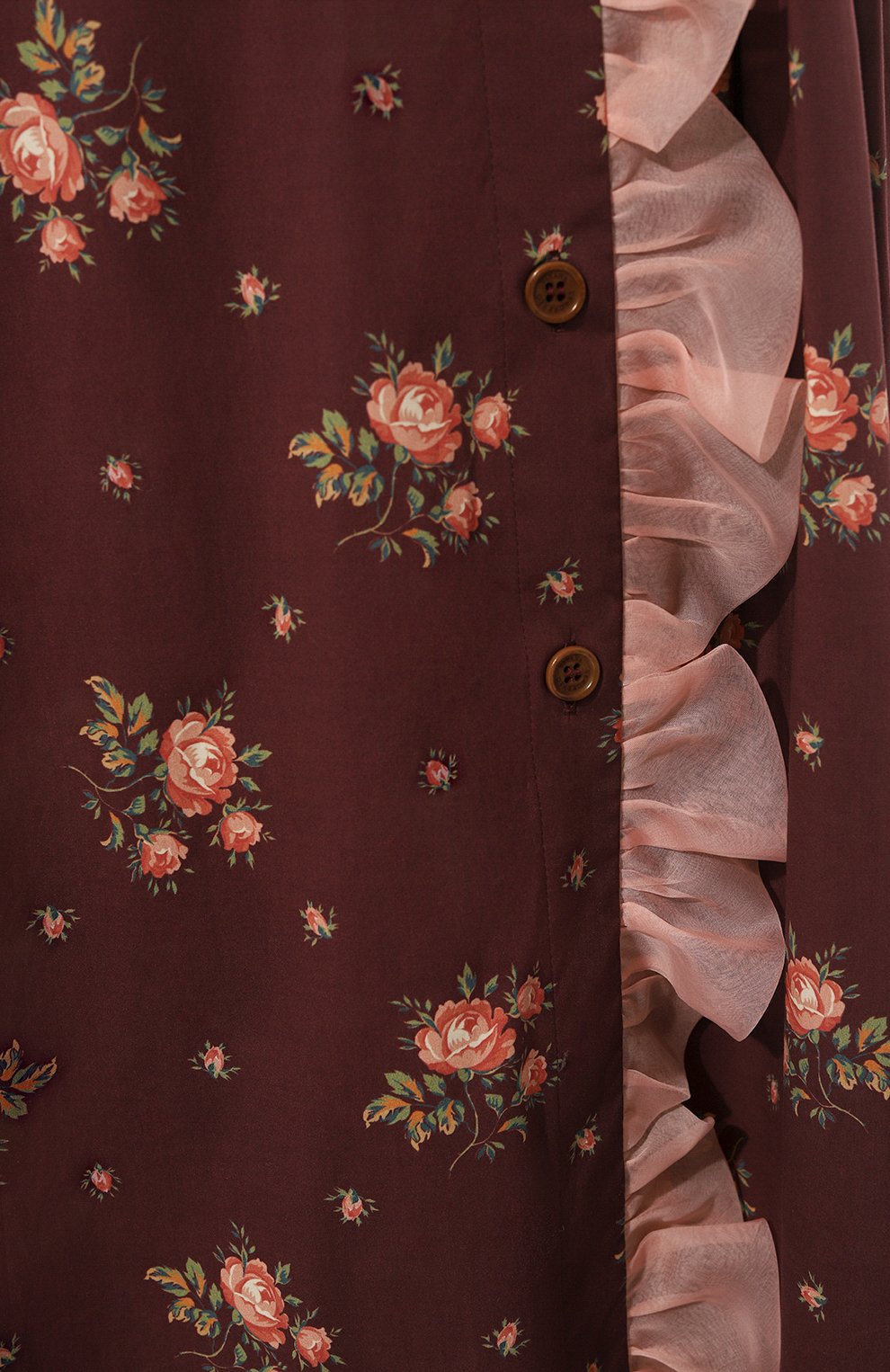 Хлопковая юбка ULYANA SERGEENKO бордового цвета по цене 110000 руб., арт. GNM002SS21Resort 0131т21, фото 5 Хлопковая юбка ULYANA SERGEENKO, арт. GNM002SS21Resort 0131т21, фото 5
