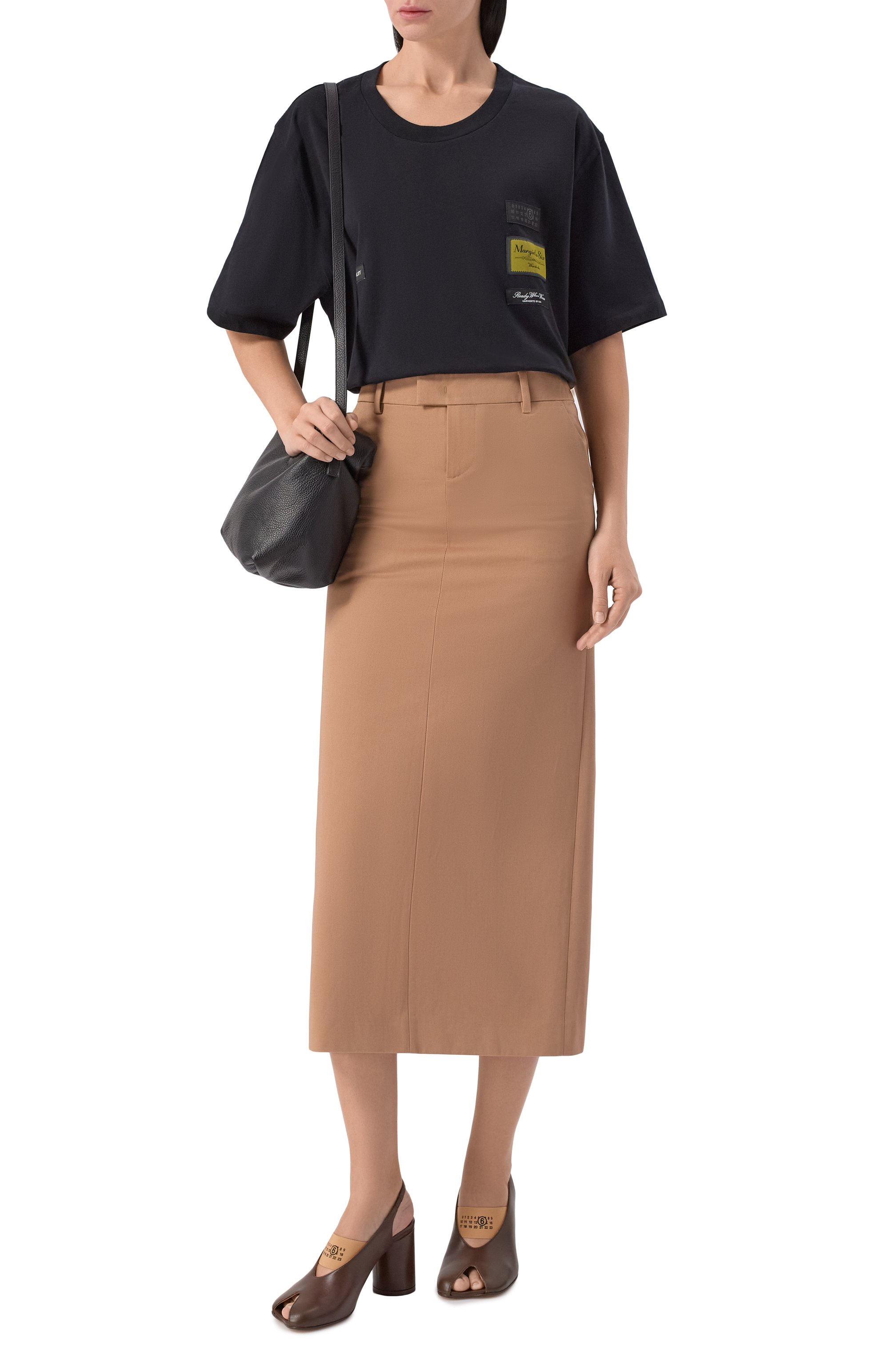 Хлопковая футболка MM6, арт. SH0GC0069/S24311_001, фото 3