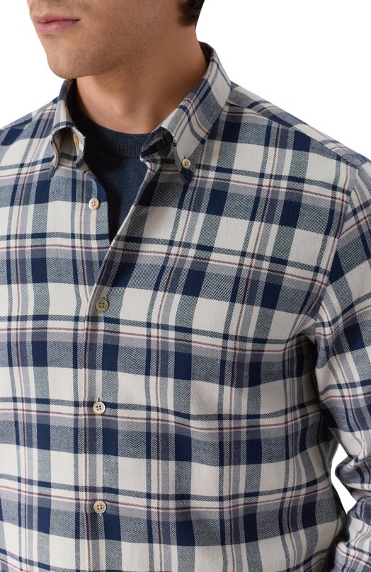 Хлопковая рубашка Boglioli 620/FB5858 Синий  620/FB5858 Фото 5