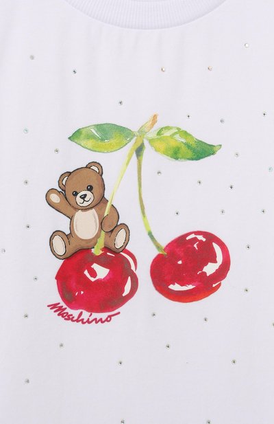 Хлопковая футболка MOSCHINO, арт. HFM06K/LBA10_001, фото 3