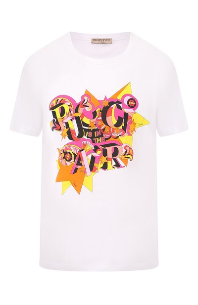 Женская хлопковая футболка с принтом EMILIO PUCCI, арт. 8RJP35/8R987