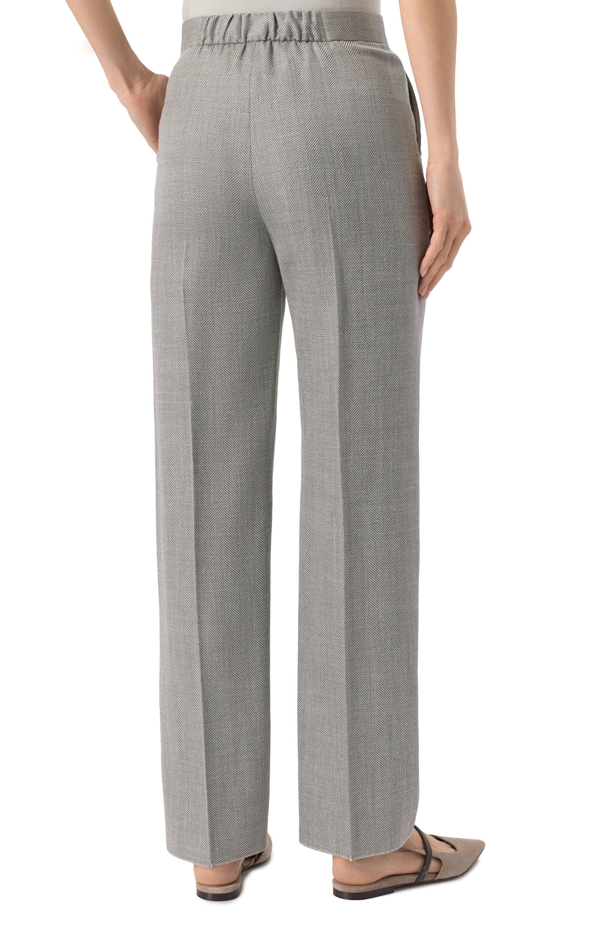 Брюки из шерсти и шелка AGNONA, арт. T70907/R1015, фото 4