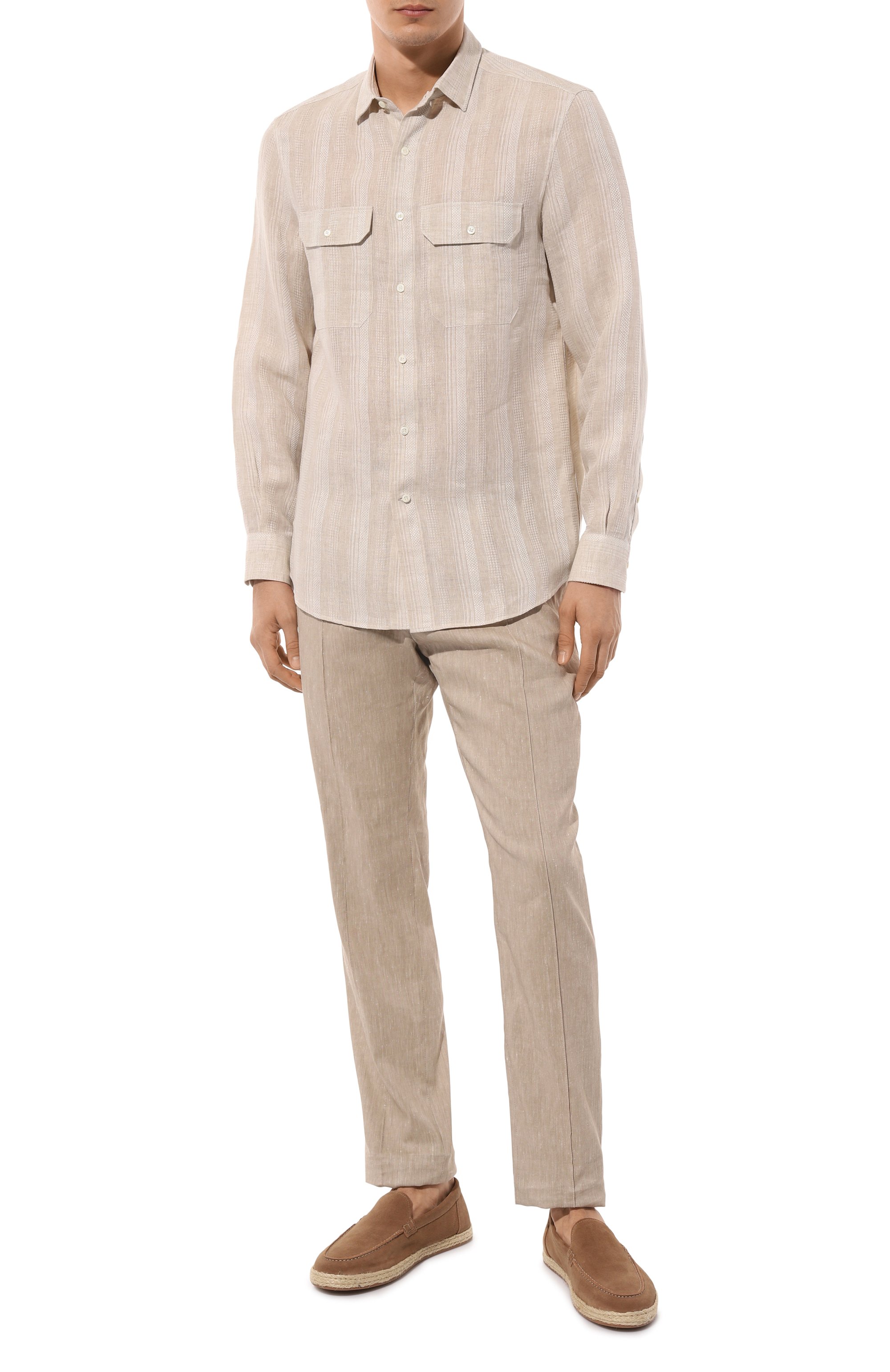 Льняная рубашка BRUNELLO CUCINELLI, арт. MM6510626, фото 2