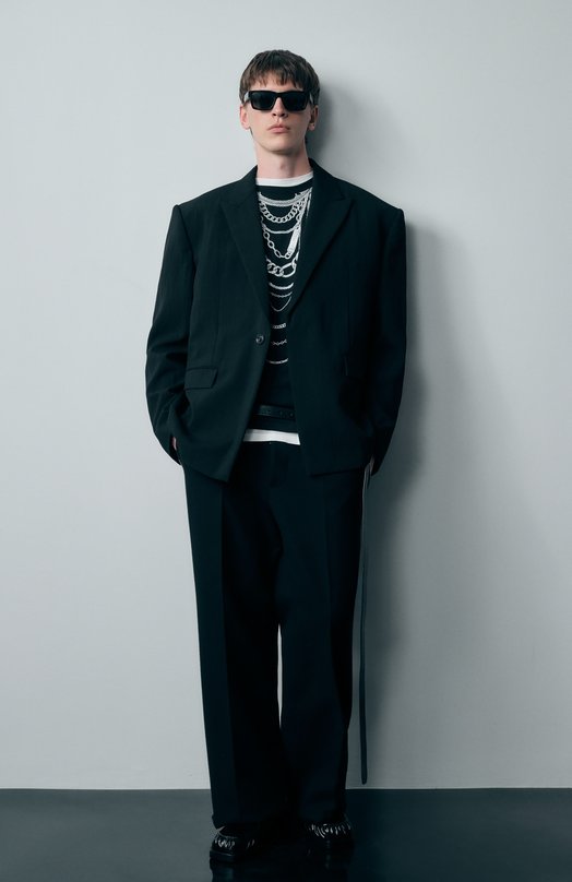 Шерстяные брюки Ann Demeulemeester B0011607/FA207 Чёрный  B0011607/FA207 Фото 6
