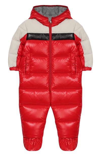 Пуховый комбинезон на молнии с капюшоном MONCLER ENFANT, арт. D2-951-14360-85-68950/3M-18M, фото 1