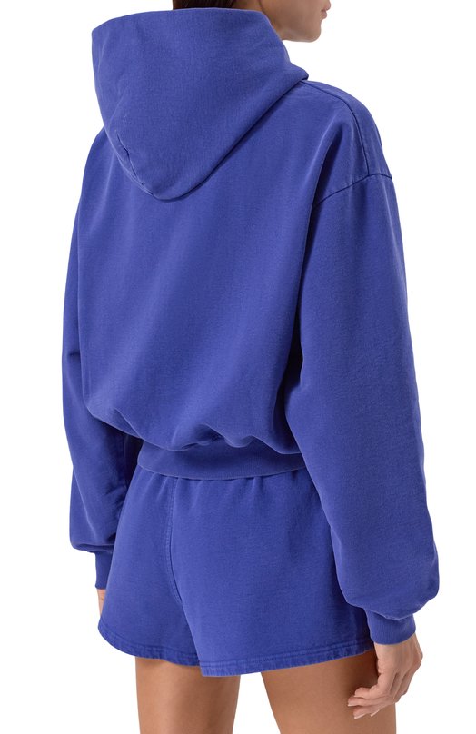 Хлопковое худи Alexander Wang 1CC3251088 Синий  1CC3251088 Фото 4