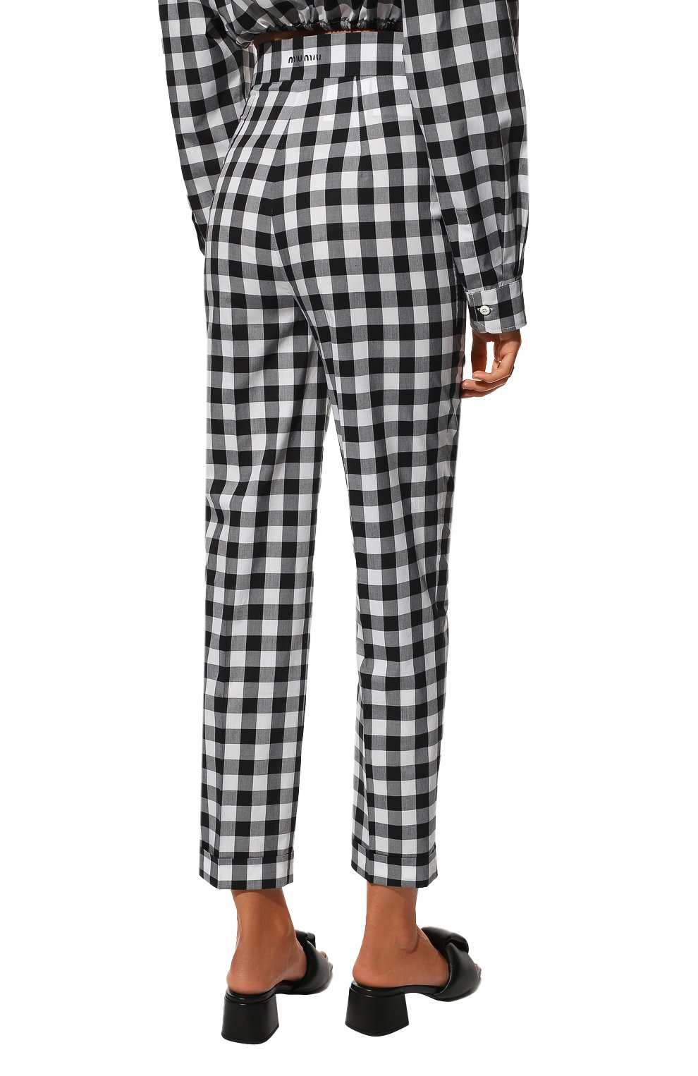 Хлопковые брюки MIU MIU, арт. MP1560-1LTR-F0002, фото 4