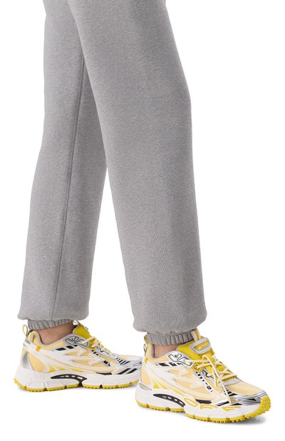 Комбинированные кроссовки be right back OFF-WHITE желтого цвета по цене 61450 руб., арт. 0WIA289S25FAB004, фото 3 Комбинированные кроссовки be right back OFF-WHITE, арт. 0WIA289S25FAB004, фото 3