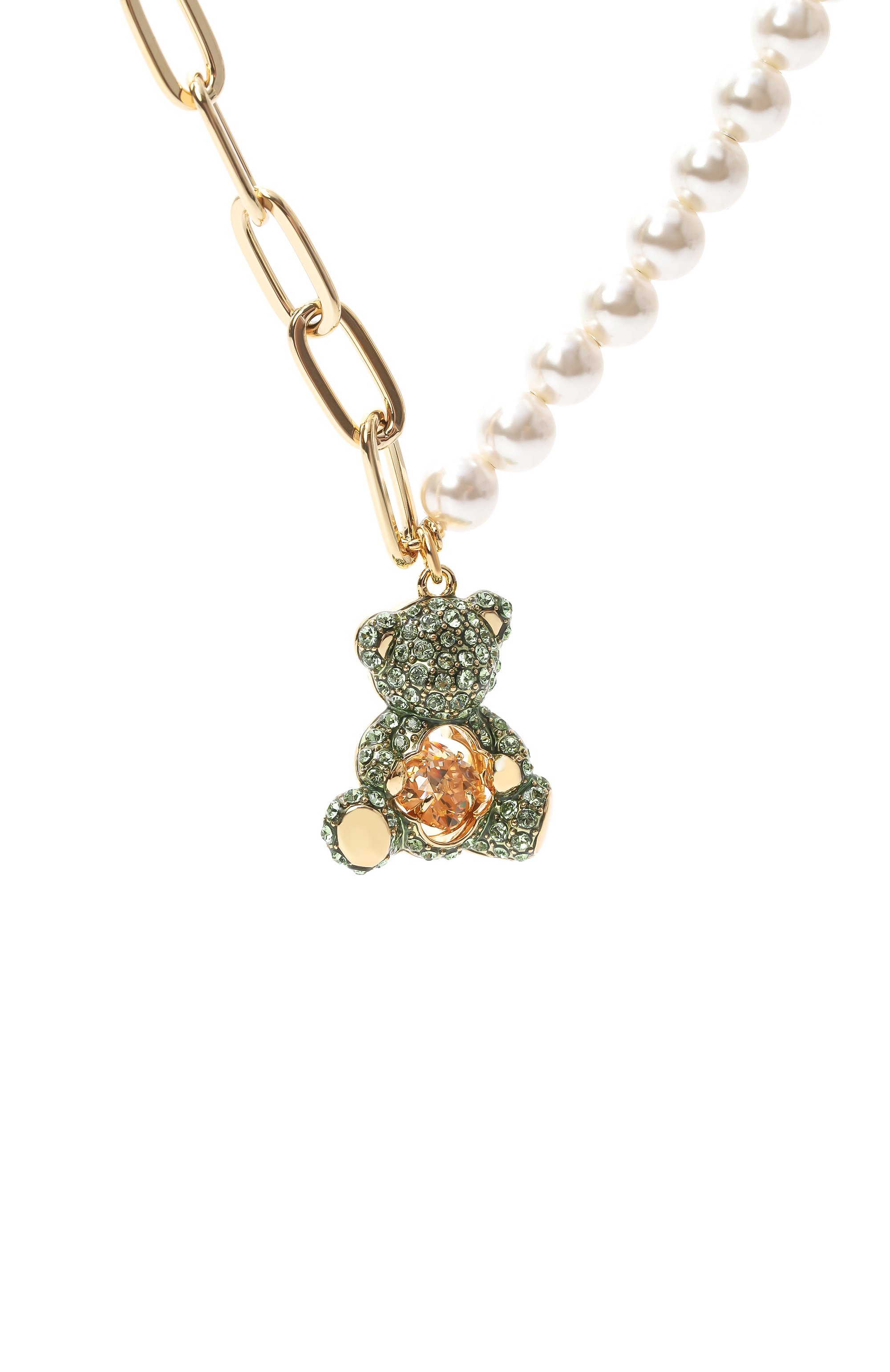 Колье teddy SWAROVSKI зеленого цвета по цене 27550 руб., арт. 5669162, фото 3 Колье teddy SWAROVSKI, арт. 5669162, фото 3