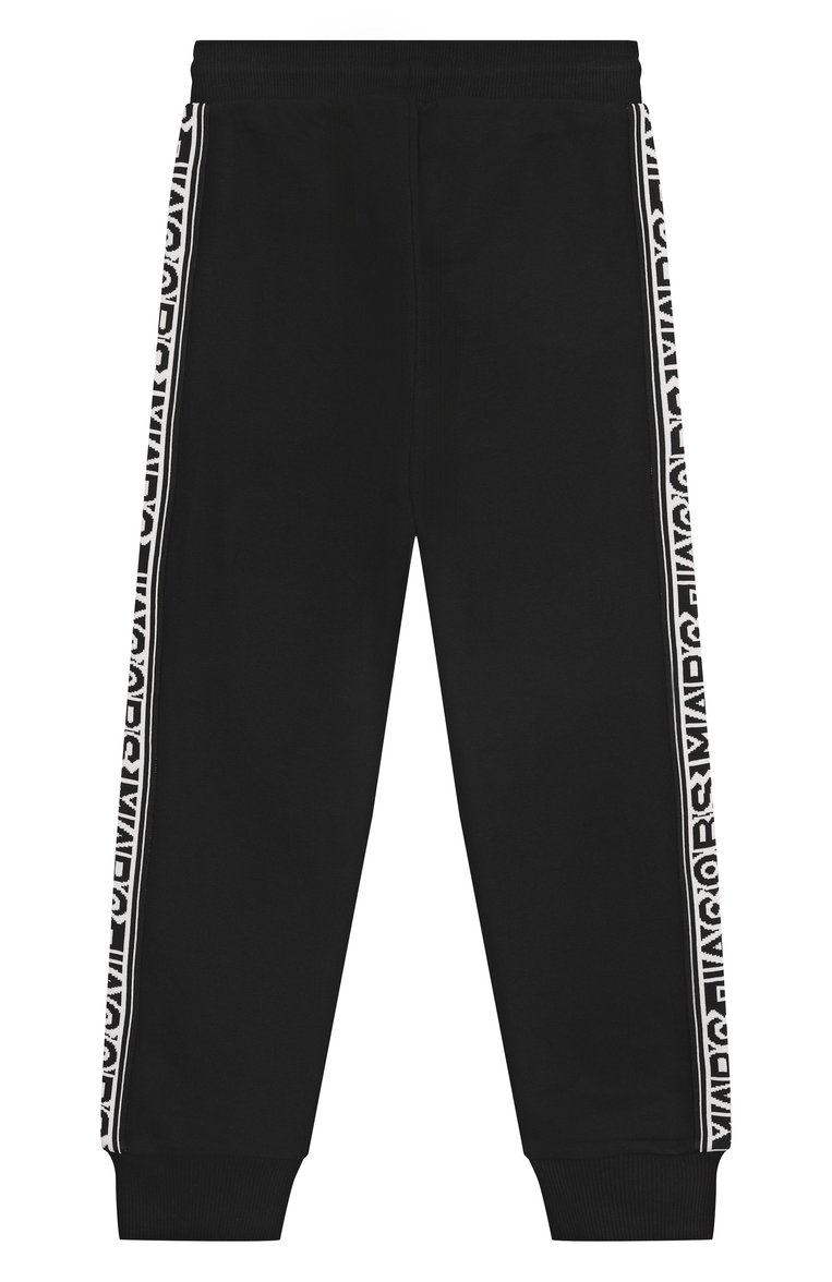 Детские хлопковые джоггеры MARC JACOBS (THE) черного цвета, арт. W60469 | Фото 2 (Материал внешний: Хлопок; Нос: Не проставлено; Девочки Кросс-КТ: Джоггеры-одежда, Брюки-спорт; Автоматизация состава: Проставлено; Ростовка одежда: 3 года | 98 см, 4 года | 104 см, 5 лет | 110 см, 7 лет | 122 см, 2 года | 92 см, 12 лет | 152 см, 9 лет | 134 см)