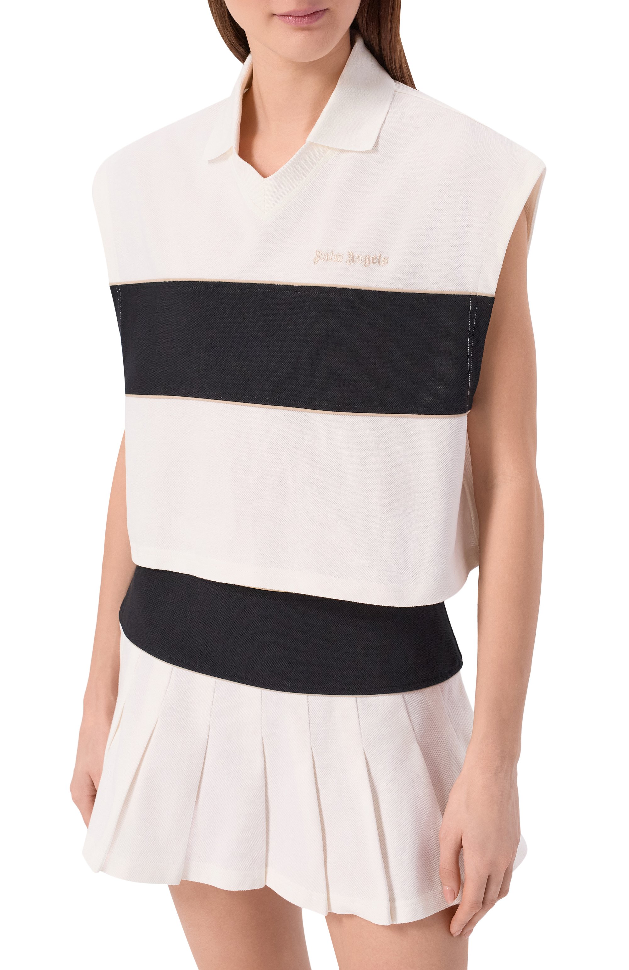 Хлопковое поло PALM ANGELS, арт. PWGB017S26FAB001, фото 3