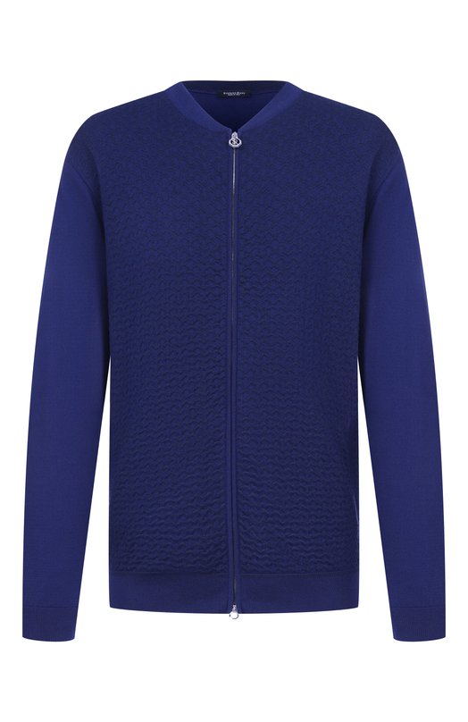 Кардиган из хлопка и шелка Stefano Ricci K212037RT1/F26193_001 Синий K212037RT1/F26193_001