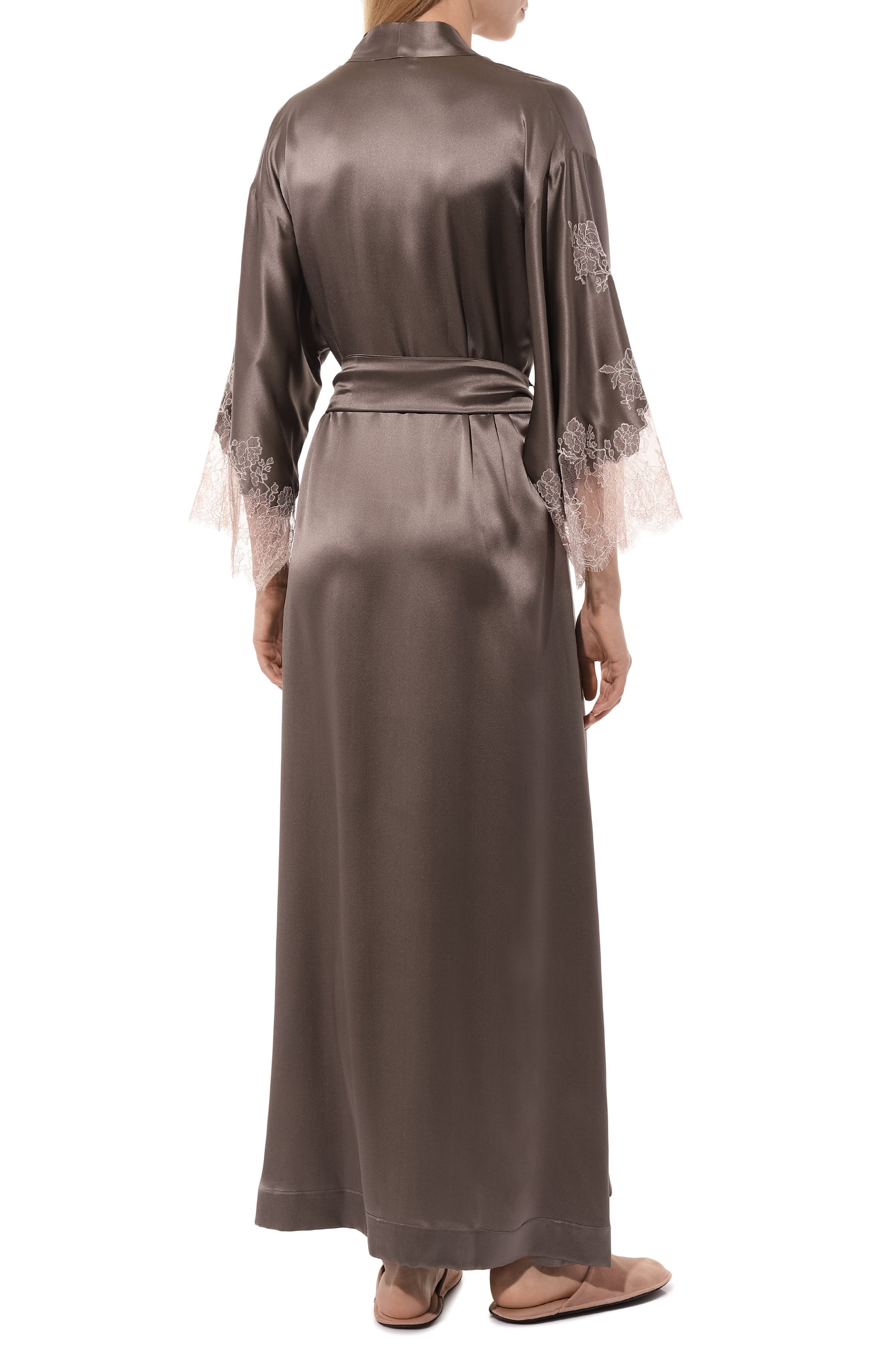 Шелковый халат CARINE GILSON, арт. EL0168DS, фото 4