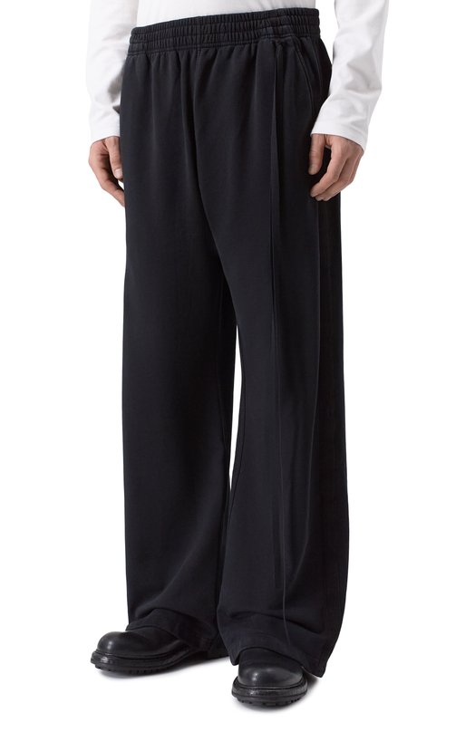 Хлопковые брюки Ann Demeulemeester B0013822/FA185 Чёрный  B0013822/FA185 Фото 3