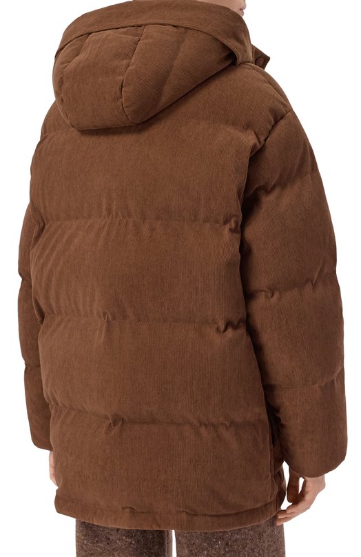 Вельветовый пуховик Addicted MD224-1 Коричневый  MD224-1 Фото 4