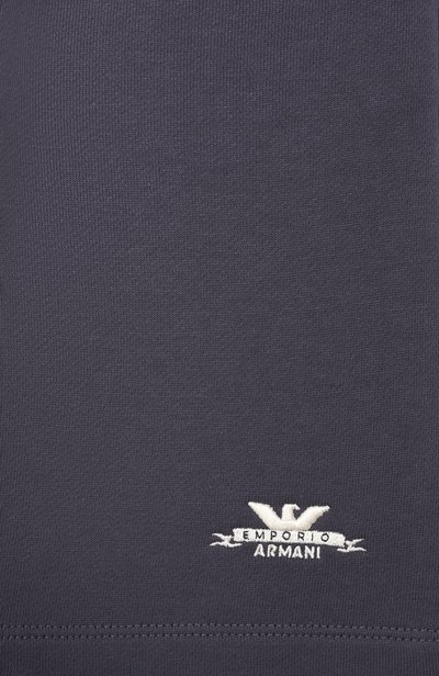Хлопковые шорты EMPORIO ARMANI темно-синего цвета по цене 16050 руб., арт. EB001435/AF26020, фото 3 Хлопковые шорты EMPORIO ARMANI, арт. EB001435/AF26020, фото 3