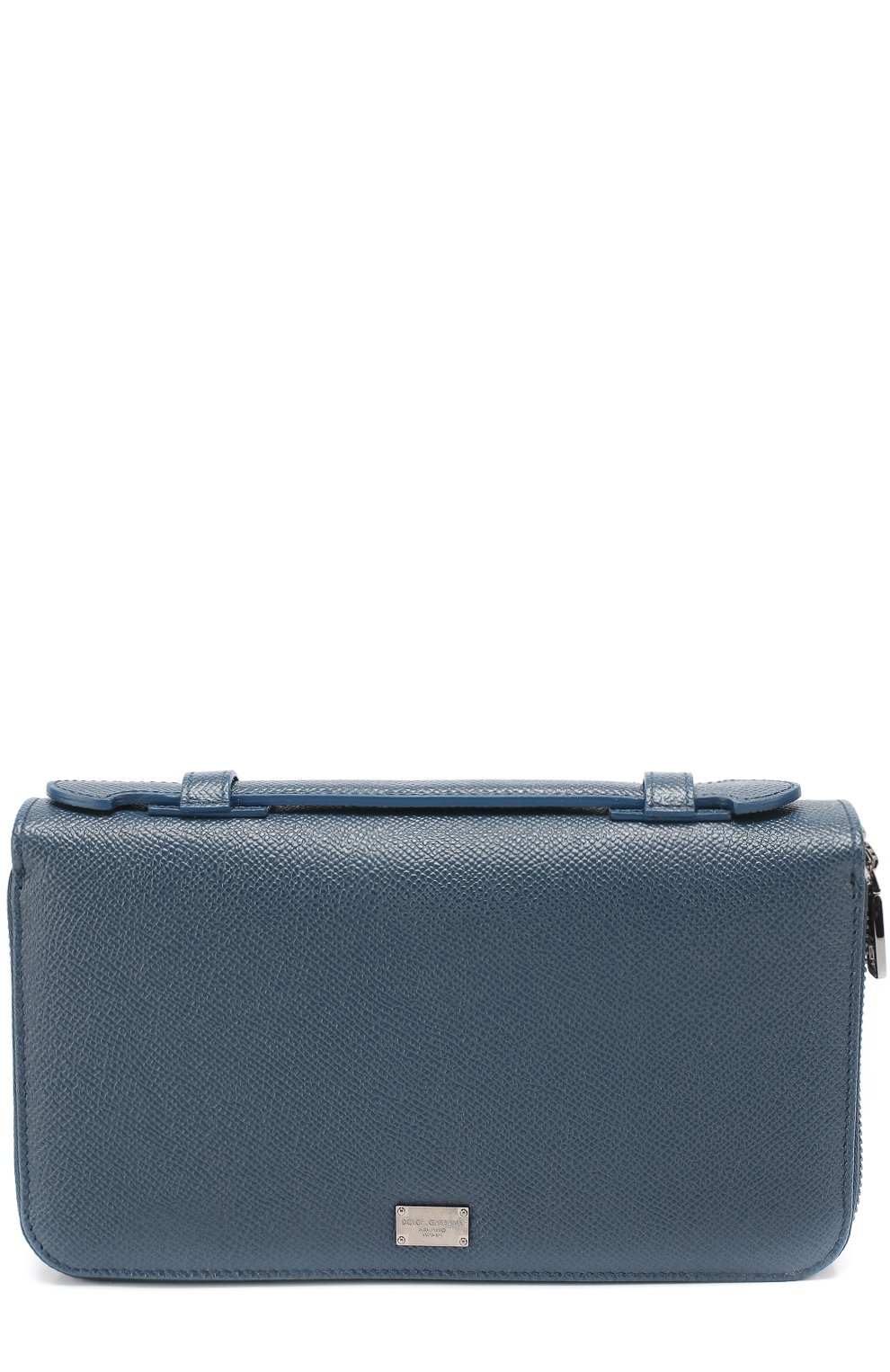 Кожаный футляр для документов с отделениями для кредитных карт и монет DOLCE & GABBANA темно-синего цвета по цене 96200 руб., арт. 0115/BP2220/A1001, фото 1 Кожаный футляр для документов с отделениями для кредитных карт и монет DOLCE & GABBANA, арт. 0115/BP2220/A1001, фото 1