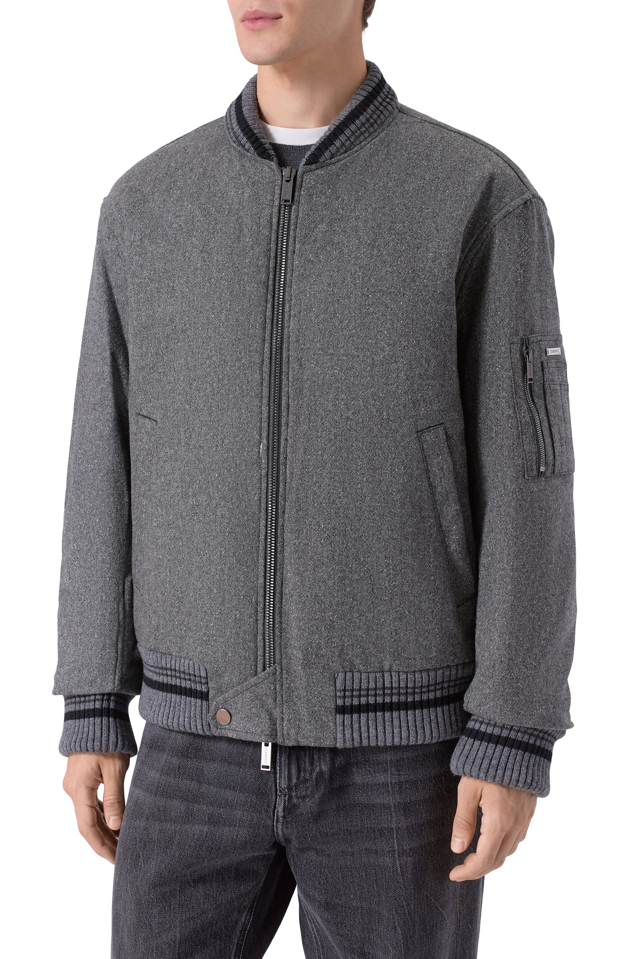 Бомбер из шерсти и шелка ICEBERG, арт. 0090/3080, фото 3